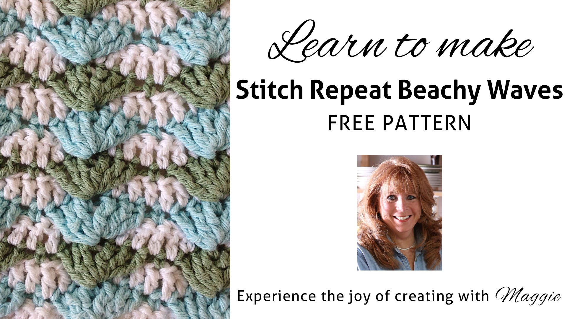 Beachy Waves Stitch – Free Crochet Pattern– Maggie's Crochet