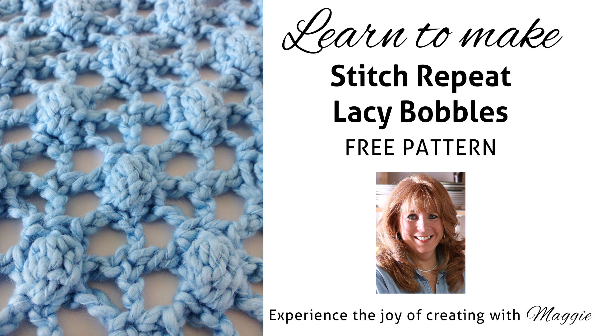 Lacy Bobbles Stitch – Free Crochet Pattern– Maggie's Crochet