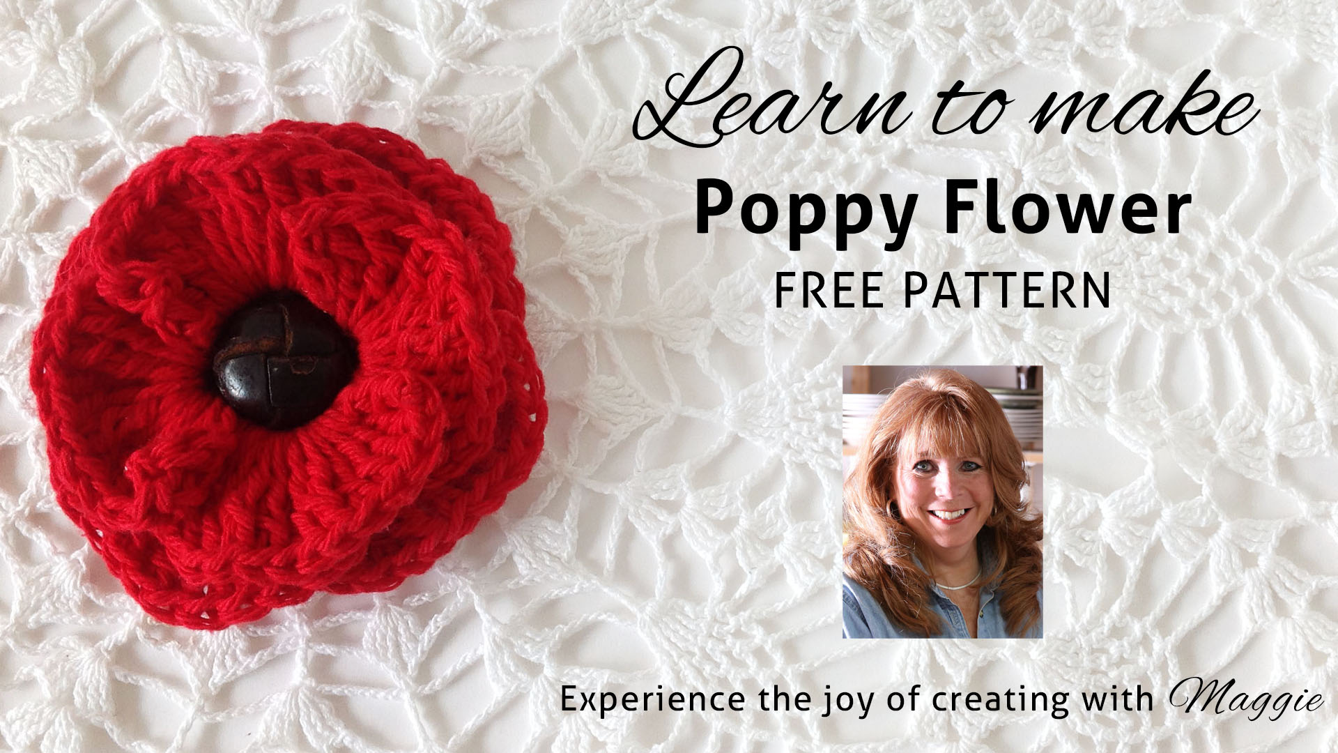 Button Poppy – Free Crochet Pattern– Maggie's Crochet