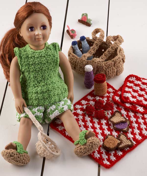 picnic girl doll crochet pattern