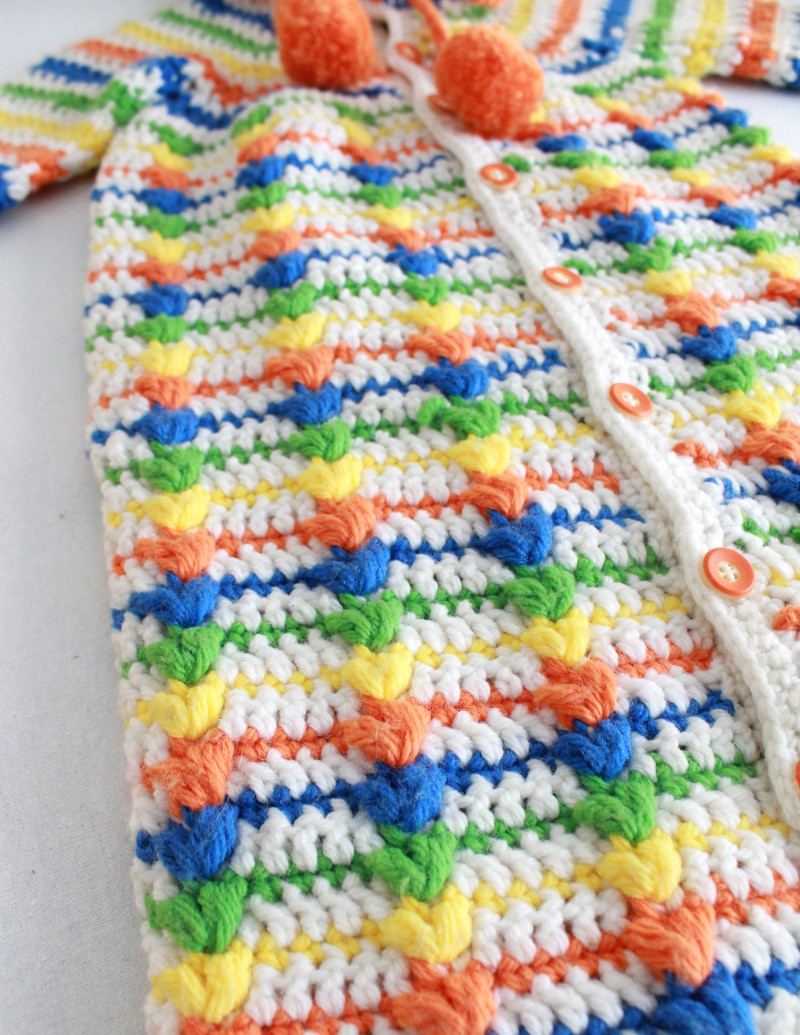 Puff Stitch Baby Bunting Crochet