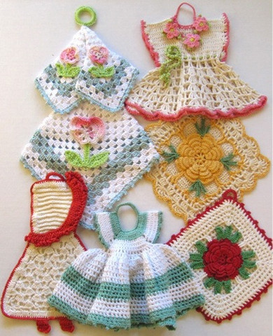 Premium vintage potholder crochet patterns