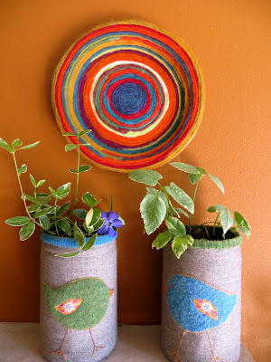 yarn craft art home decor circle creative colorful