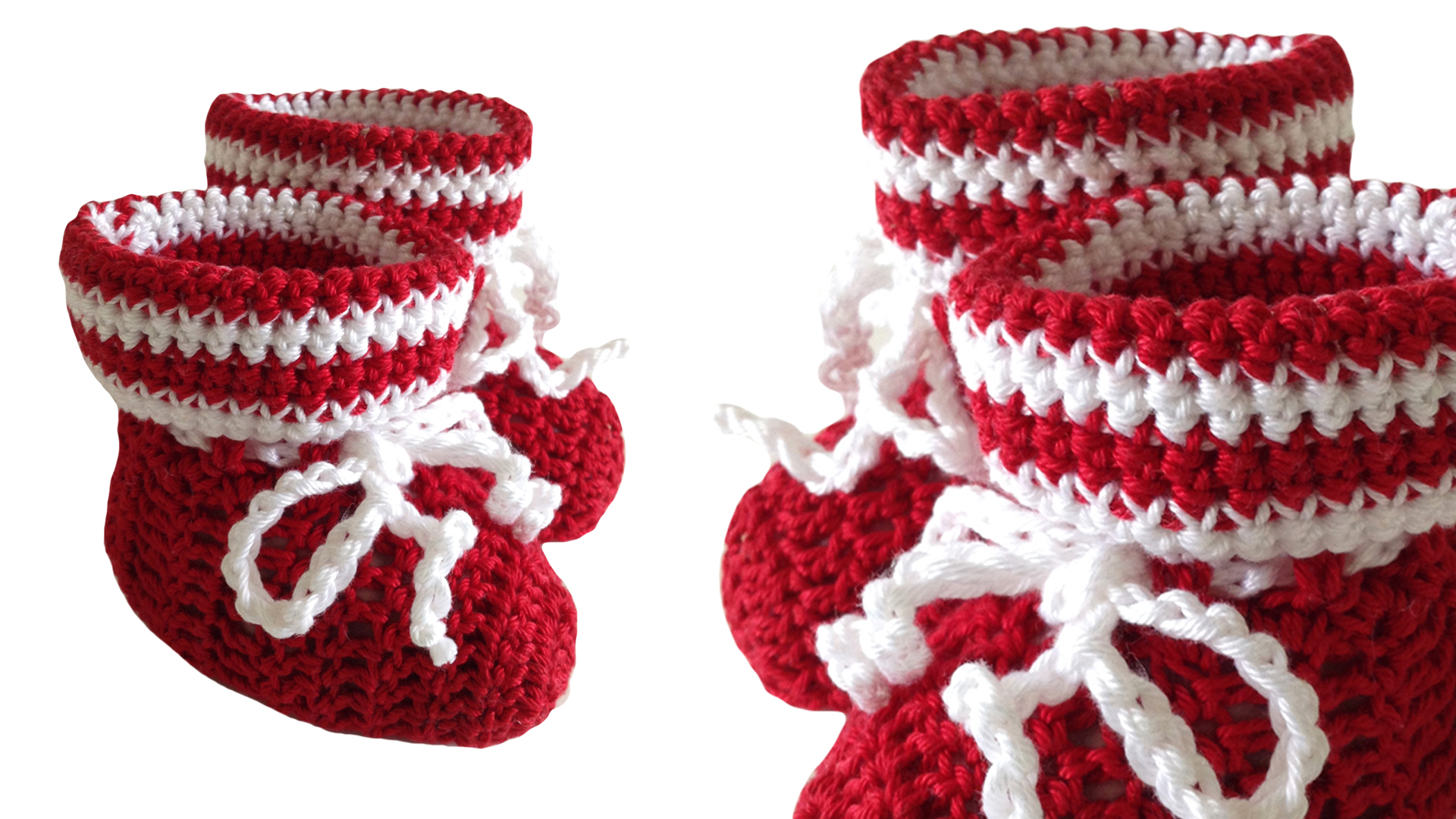 maggies-crochet-red-and-white-booties-free-pattern-close-up