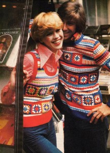 His & Hers Vintage Vest and Sweater Pattern - Source Unknown.