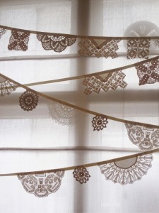 Doily Bunting from Bunting Boutique on Etsy.
