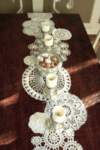 Doily Table Runner by Michelle Hughes.