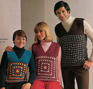 Granny Square Vests for the Family.