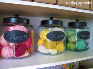 Glass Jars with Chalkboard Paint