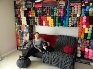 Wall of Yarn Storage
