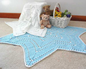 Snowflake Ripple Baby Afghan from Maggie's Crochet.