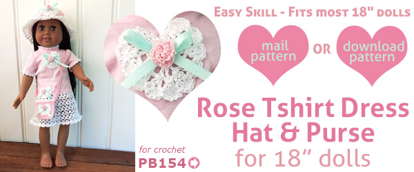 PB154-Rose-tshirt-dress-hat-purse-doll-optw